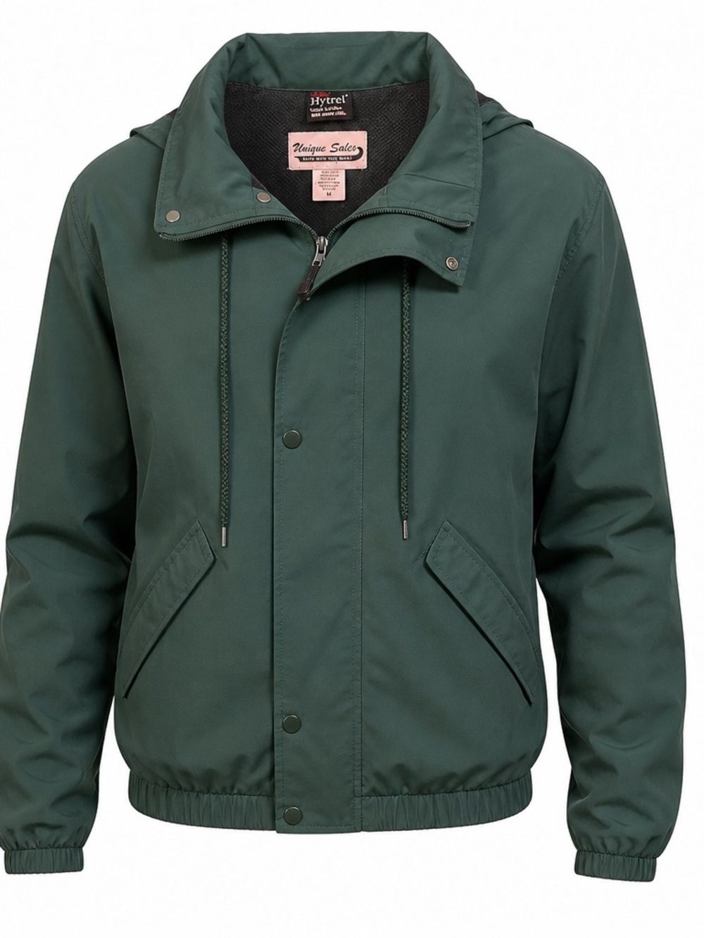 Forest Green DuPont Hytrel Men's Hooded Jacket
